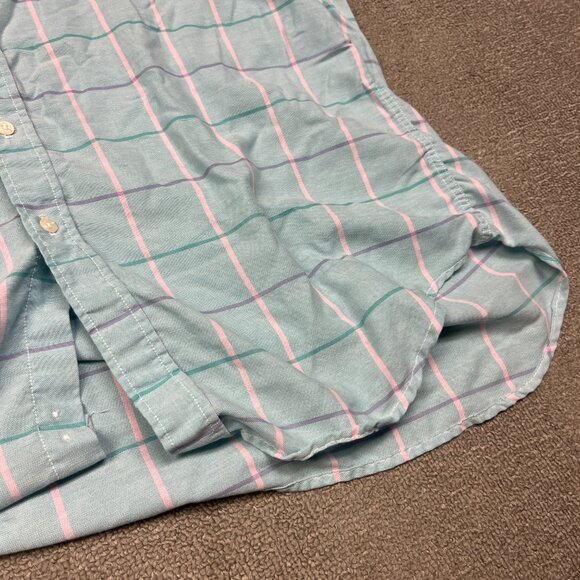 Vintage American Eagle Button Up Shirt Light Blue Short Sleeve Mens Large AE - Picture 3 of 9